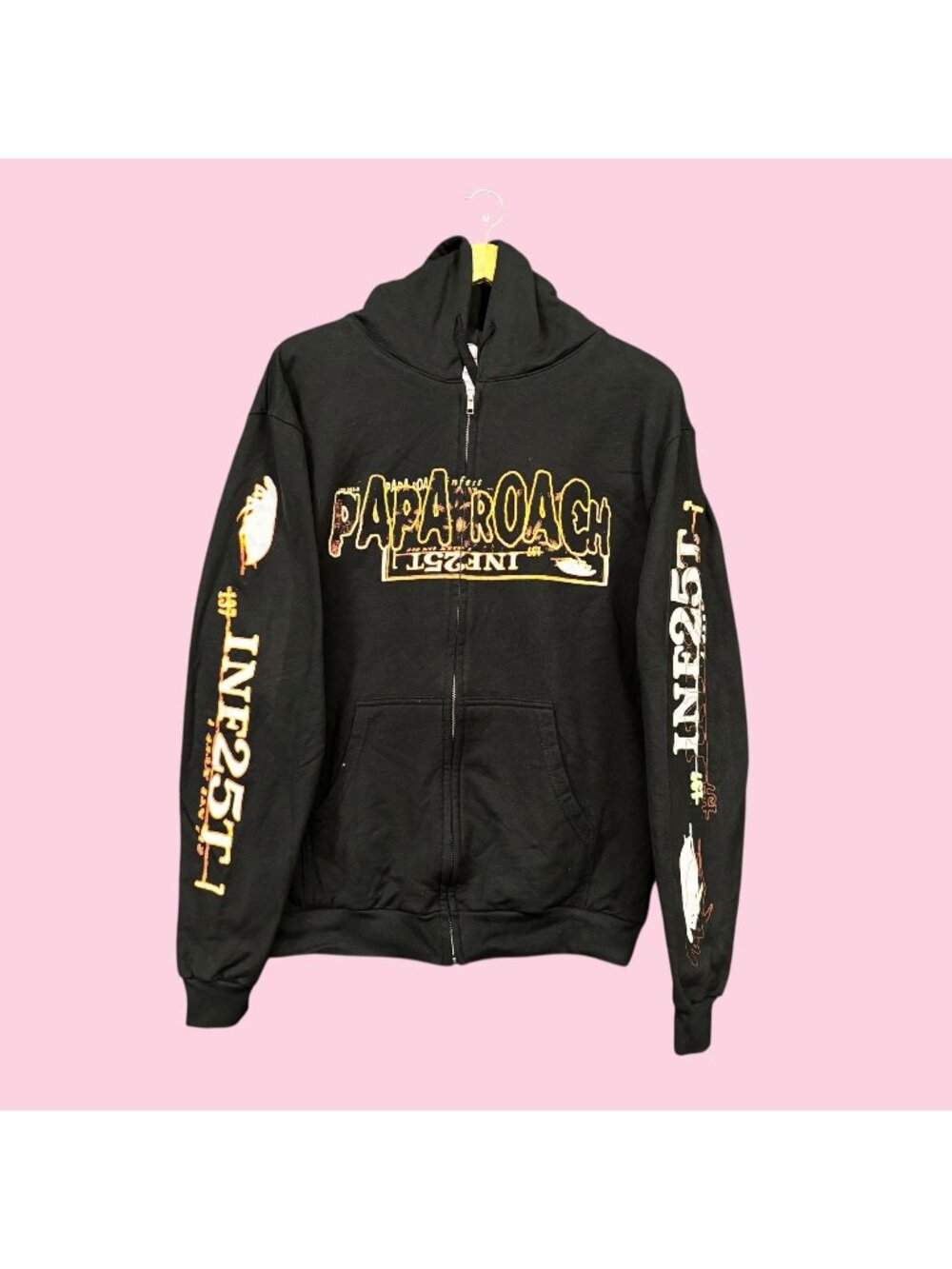 Papa Roach Infest Album Rock Band Zip-Up Hoodie M